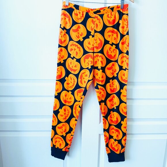 NEW Target Hyde and Eek Women's Orange Jack-O-Lantern Sleep Joggers 2022 Size L - Picture 1 of 11